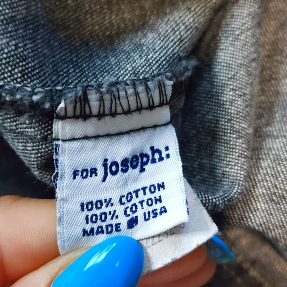 Joseph Cotton Jean Jacket Size Small Black - Picture 4 of 6